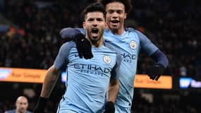 Sergio Agüero et Leroy Sané