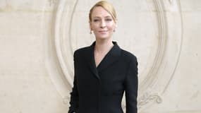 Uma Thurman lors du défilé Dior le 3 mars 2017 à Paris