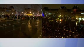 La foule de la "Nuit Jaune" grossit place de la République à Paris