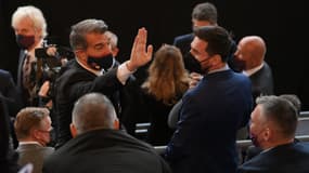 Joan Laporta et Lionel Messi, à Barcelone le 17 mars 2021