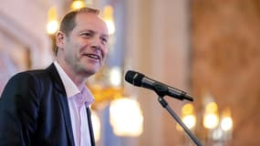 Le directeur du Tour de France et de Paris-Roubaix Christian Prudhomme à l'occasion des candidatures de Rotterdam et La Hague pour le Grand Départ du Tour de France en 2024 et 2025, le 6 mai 2021 à Rotterdam 