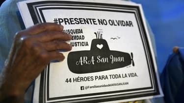 Rassemblement en souvenir de l'équipage du sous-marin San Juan à Buenos Aires, le 15 mai 2018