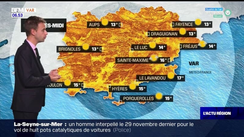 Météo Var: un ciel bleu omniprésent ce mercredi mais de bonnes gelées au réveil, 15°C à Toulon