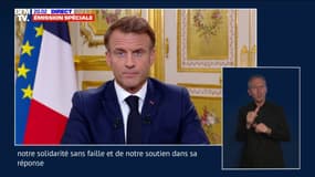 Emmanuel Macron: "Israël a le droit de se défendre, en éliminant les groupes terroristes dont le Hamas par des actions ciblées mais en préservant les populations civiles"