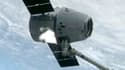 Image de la capsule Dragon SpaceX tirée d’une vidéo filmée depuis la station spatiale internationale le 3 mars 2013.