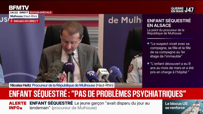 Enfant séquestré: "Il n'avait plus de chambre" dans le domicile familial, affirme le procureur de Mulhouse