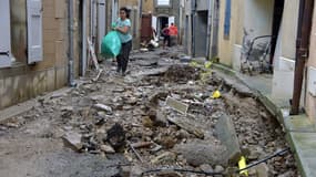 Les dégâts des inondations à Villegailhenc dans l'Aude - Image d'illustration