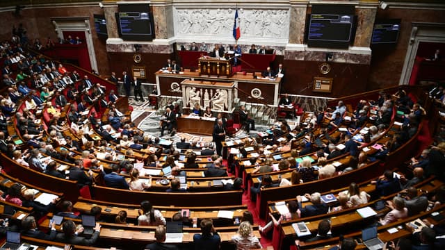 L'hémicycle de l'Assemblée nationale lors d'une séance de questions au gouvernement, le 19 juillet 2022.