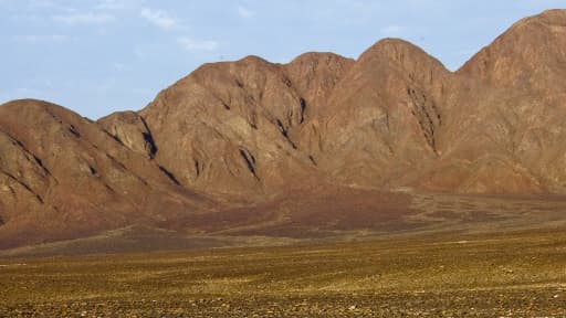 Une vue du désert d'Ica au Pérou, où s'est faite la découverte du fossile de ce volatile géant.