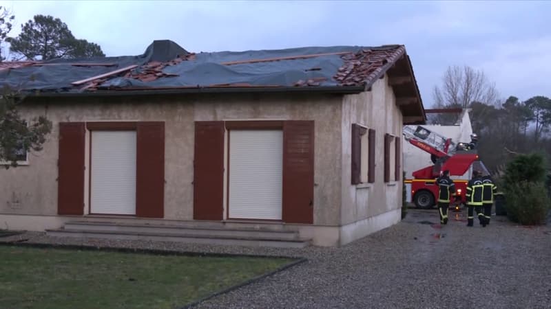 "Ma grand-mère n'a plus de maison": les habitants de Mios constatent les dégâts après le passage d'une tornade