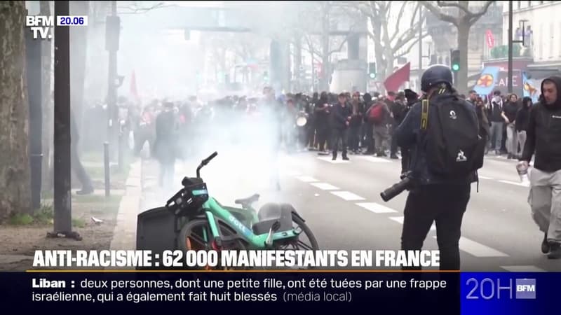 Marche anti-racisme: au moins 62.000 personnes ont manifesté partout en France