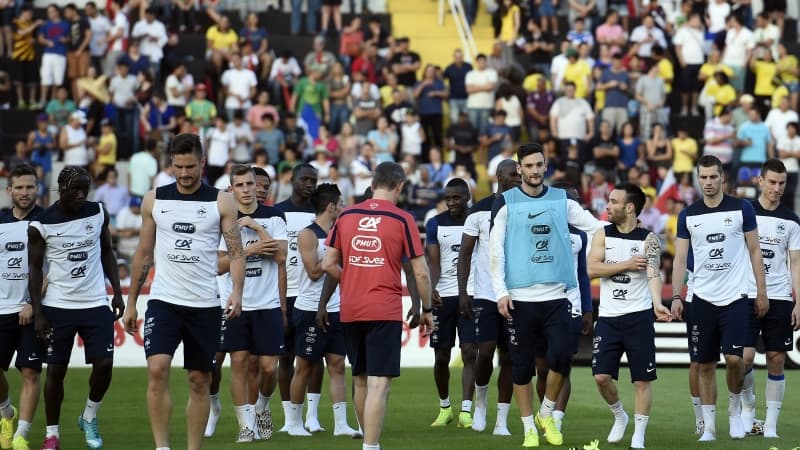 Les Bleus lors de leur premier entrainement au Brésil