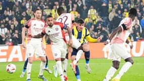 Les joueurs de l'OL face à Fenerbahçe, le 23 janvier 2025