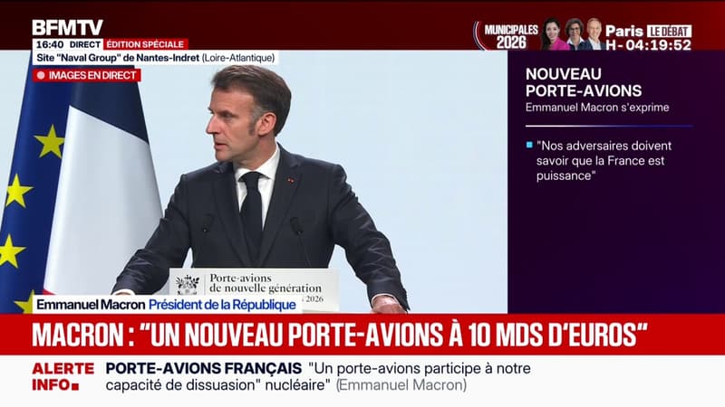"Nos alliés attendent de nous que nous soyons au rendez-vous et nos adversaires potentiels doivent savoir que la France est puissance", avance Emmanuel Macron