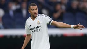 L'attaquant du Real Madrid Kylian Mbappé face à Osasuna le 9 novembre 2024