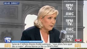 Elections européennes: "Est-ce qu'il va y avoir une liste, si le Rassemblement National n'existe plus ?", s'inquiète Marine Le Pen