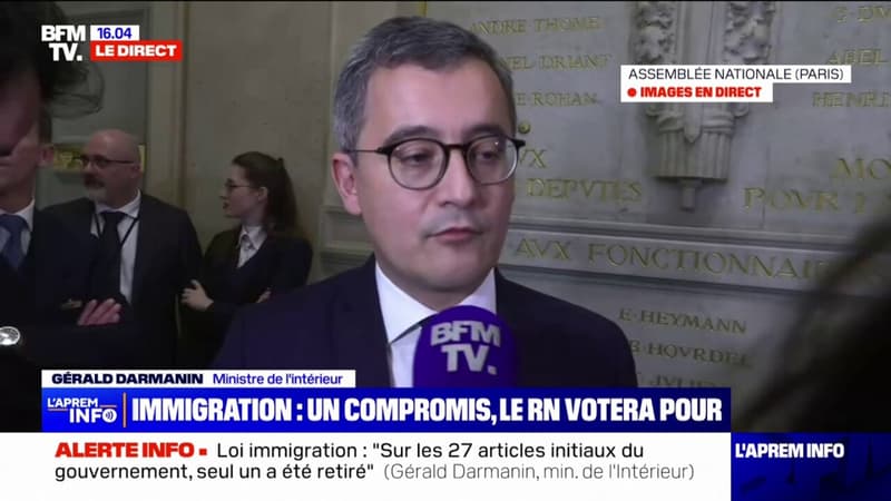 Loi immigration: Gérald Darmanin salue un texte 