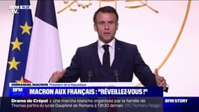 Emmanuel Macron face aux entreprises: "Réveillez-vous, on est à 7% de taux de chômage"