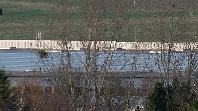 L'imprimerie de Dammartin-en-Goële lors de l'assaut, le 9 janvier 2015. 