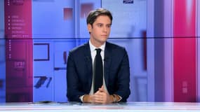 Gabriel Attal sur le plateau de 12h politique 