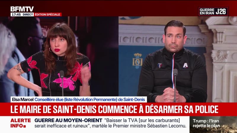 "C'est très bien de retirer le LBD aux policiers municipaux", estime Elsa Marcel, conseillère élue (Révolution permanente) de Saint-Denis