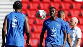 Randal Kolo Muani à l'entraînement avec les Bleus le 6 septembre 2023