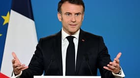 Emmanuel Macron à Bruxelles le 15 décembre 2023