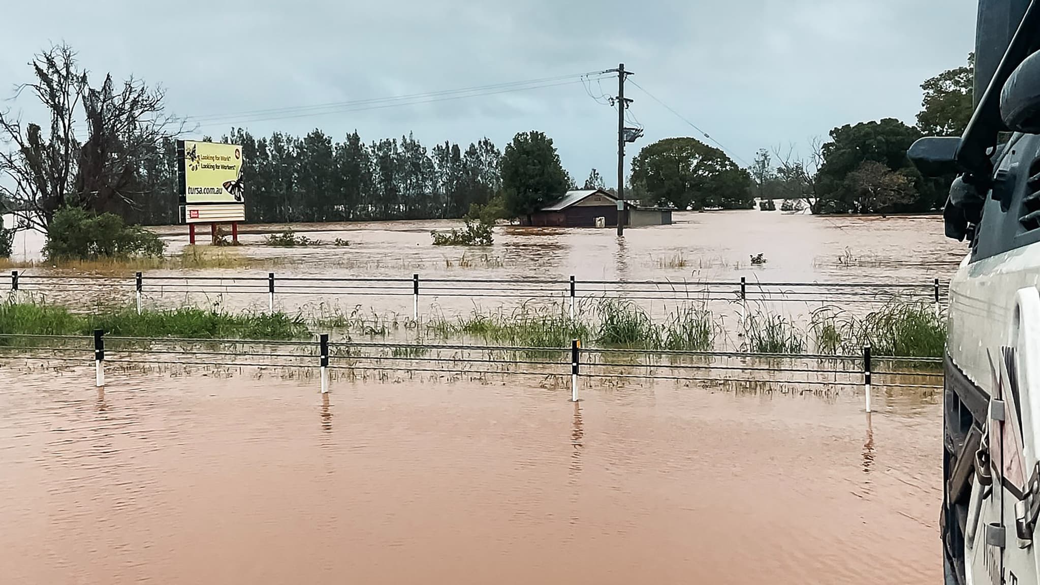 An area flooded near the city of Taree in Nueva Wales del Sur, Australia, on May 21, 2025. An area flooded near the city of Taree in Nueva Wales del Sur, Australia, on May 21, 2025.