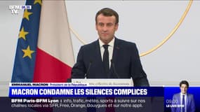 Gilets jaunes: Emmanuel Macron estime que "trop de voix se taisent" face aux violences