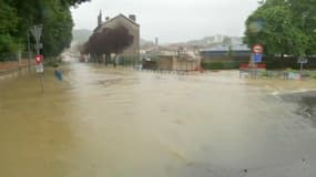 Images de Bar-Le-Duc (Meuse) jeudi après les inondations