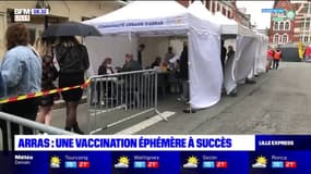 Arras: le centre de vaccination éphémère rencontre du succès