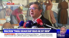 Jean-Luc Mélenchon sur le discours d'Emmanuel Macron: "Travailler plus, c'est le prototype de la mauvaise idée (...) il faut faire l'inverse"