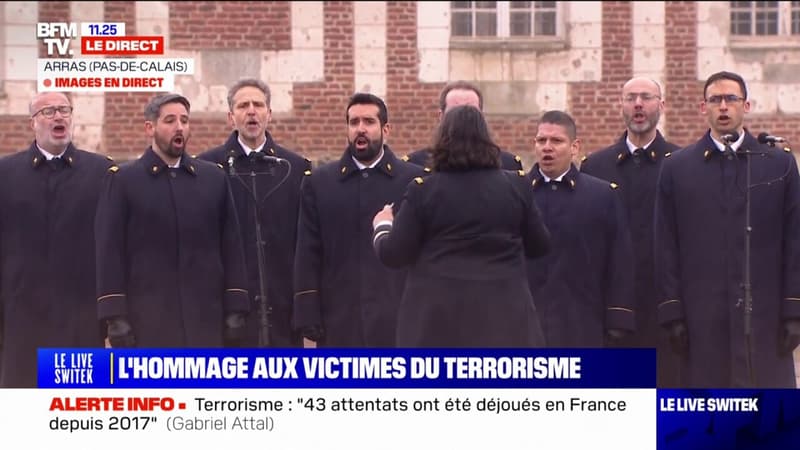La Marseillaise est entonnée à Arras en hommage aux victimes du terrorisme