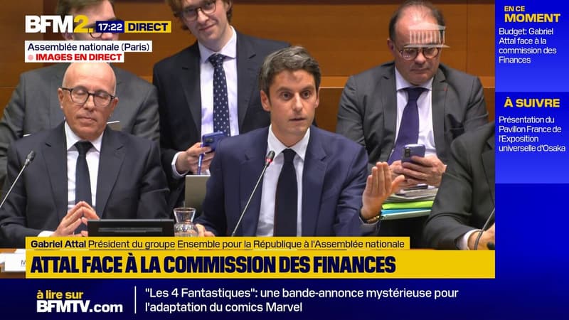 Face à la commission des finances, Gabriel Attal évoque des annonces 