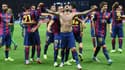 Daniel Alves et la joie des joueurs du Barça