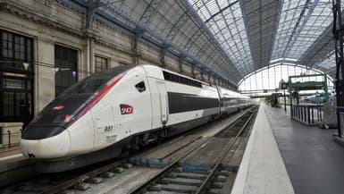 Photo d'un train TGV à la gare de Bordeaux Saint-Jean, le 15 mai 2025 (illustration) 