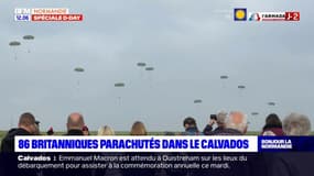 Calvados: 86 parachutistes britanniques ont sauté ce mardi matin à l'occasion du D-Day