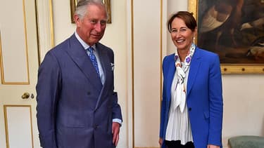 Ségolène Royal reçue par le prince Charles à Clarence House à Londres.