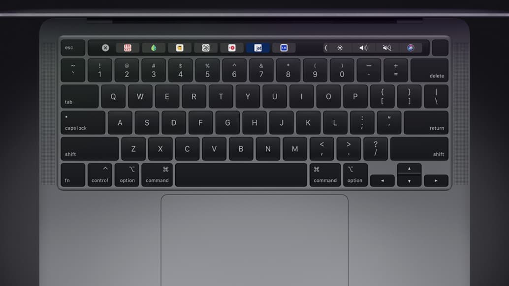 Le clavier du dernier MacBook Pro.