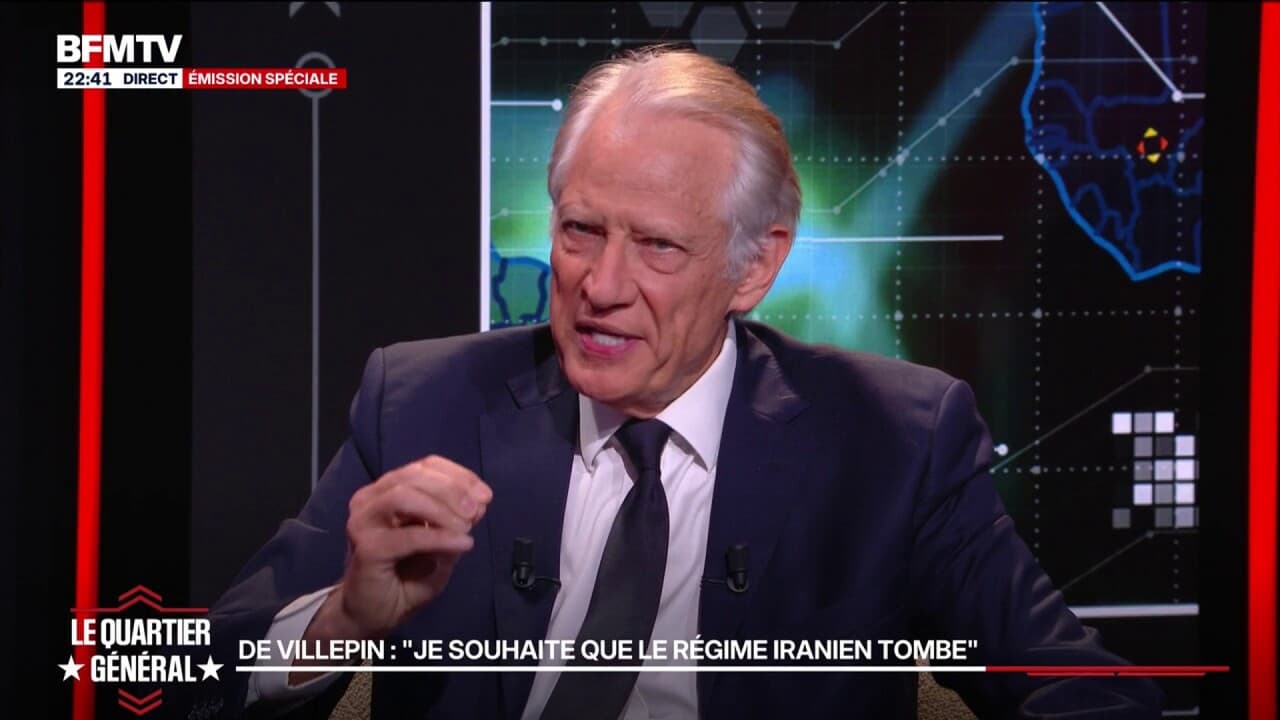 Dominique de Villepin suggère de mobiliser l'Irak et la Turquie pour accueillir les Iraniens poursuivis par le régime Kép