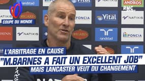 Rugby: "M. Barnes a fait un super job en finale" mais Lancaster souhaite un arbitrage plus cohérent