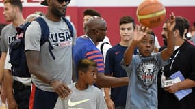 LeBron James avec ses deux fils