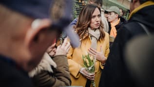 La candidate à Paris et eurodéputée Sarah Knafo