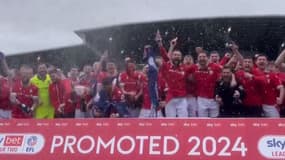 Les joueurs de Wrexham, le 13 avril 2024