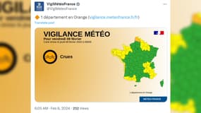 La Canche a été placée en vigilance orange pour crues par Météo France le 8 février 2024.