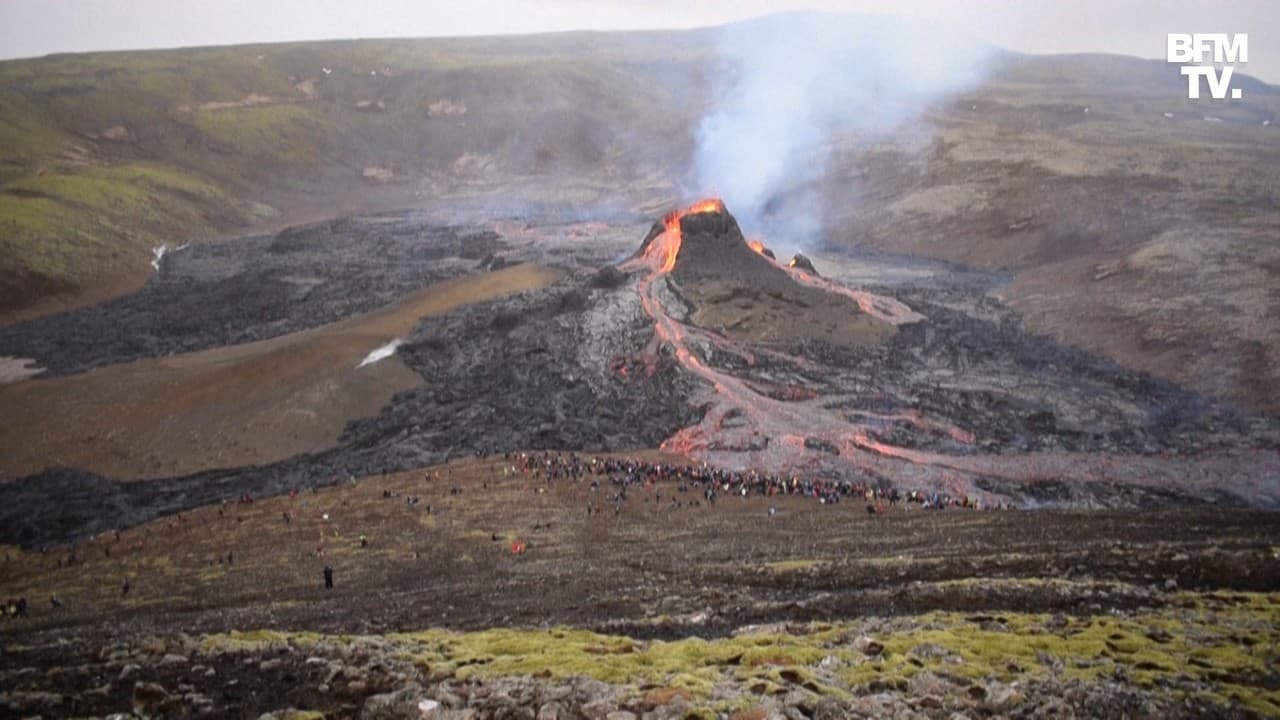 L ruption  volcanique  d Islande  attire des milliers de 