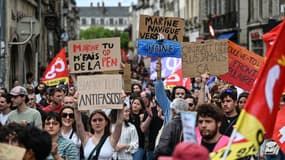 Une manifestation contre l'extrême droite à Dijon le 15 juin 2024 