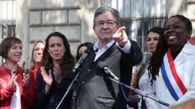 Le leader de La France insoumise Jean-Luc Mélenchon le 1er mai 2022 à Paris 