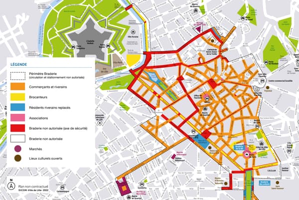 Plan de la Braderie 2022 de Lille Plan de la Braderie 2022 de Lille