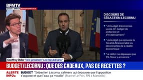 Discours de Sébastien Lecornu: "Il y a des choses bien dans ce budget", déclare Geoffroy Didier, vice-président LR